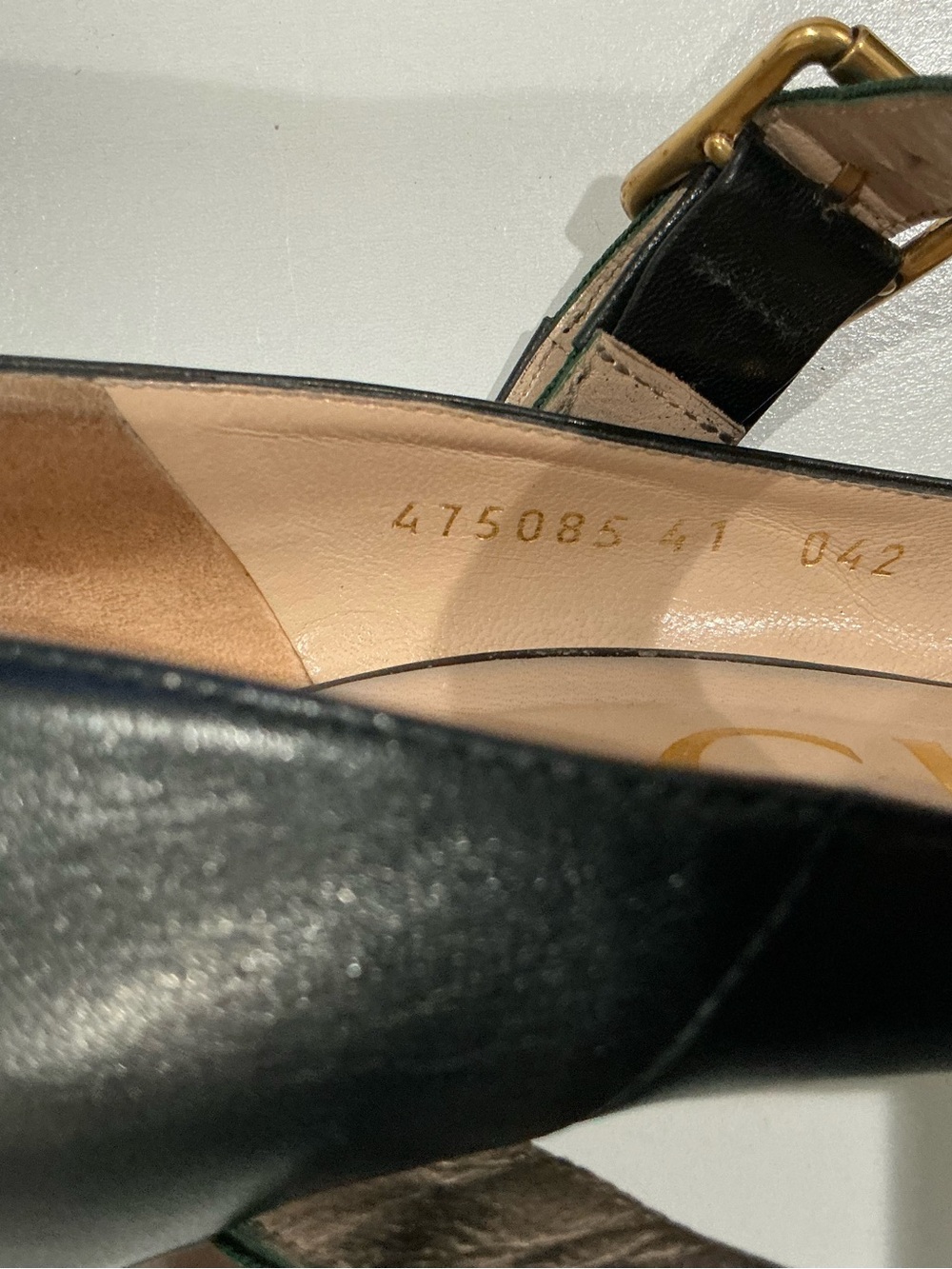 Gucci Black Leather Stiletto Pumps with Red and Green Web Strap 475085 - Picture 15 of 16